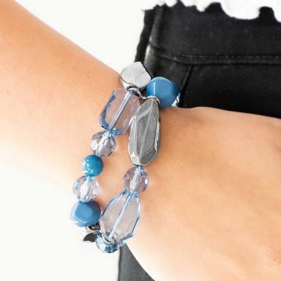 Paparazzi Bracelet - Rockin Rock Candy Blue - Picture 2 of 3